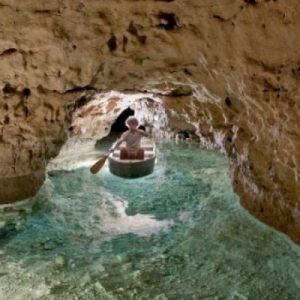Row In caves Underneath The City Of Tapolca