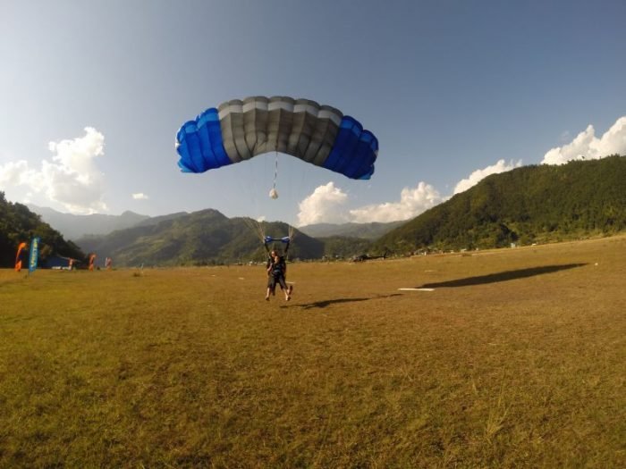 Aanchal parachute landing nepal skydiving over the himalayas